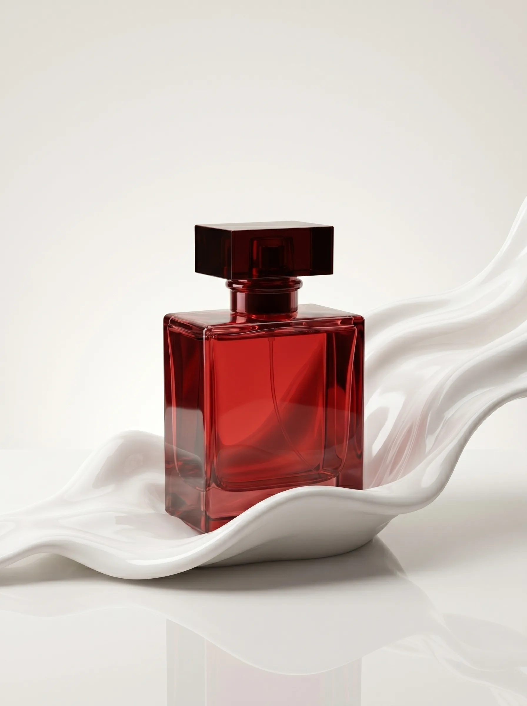 Anuncio de perfume de lujo con diseño sofisticado
